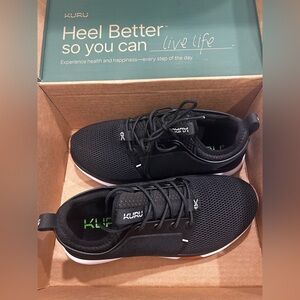 KURU Women’s Black Sneakers size 8.5 Wide Brand new in box!